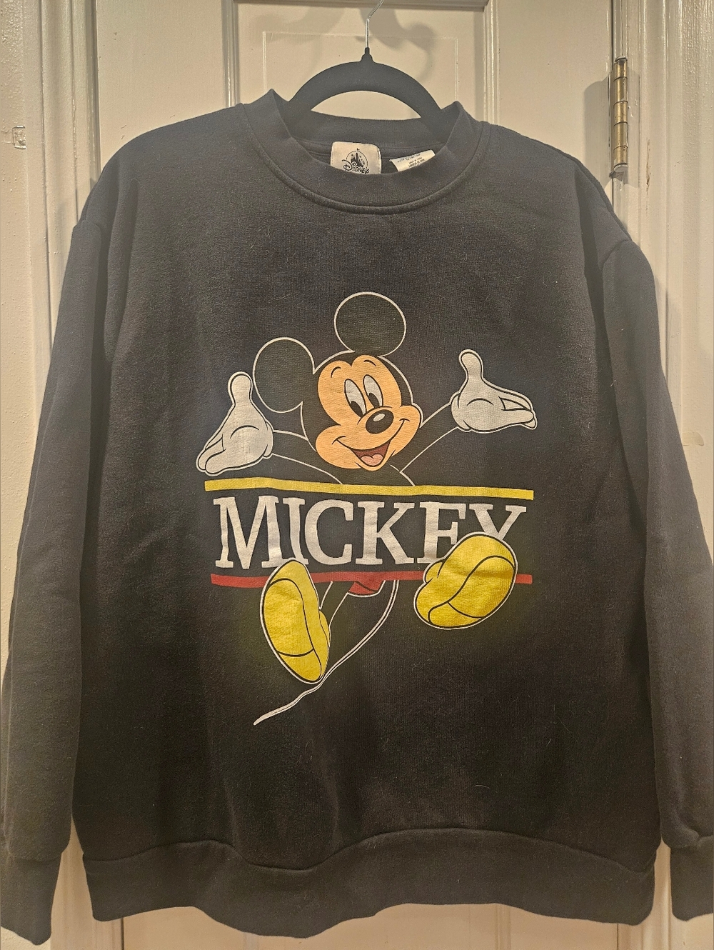 Men's Black Mickey Graphic Sweatshirt Size Large